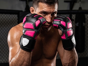 ถุงมือ MMA ดูเมลา อินเตอร์เนชั่นแนล อีโว สีดำชมพู หนังแท้ ป้องกันได้ทุกฤดู - Product Image 2