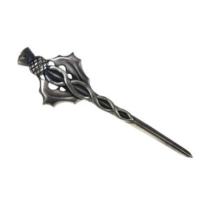 เข็มกลัดรูปดาบสไตล์สก็อตโบราณ ลายดอกธิสเซิล ผลิตภัณฑ์จากโรงงาน เข็มกลัดติดกิลท์ขายดีประจำปี 2026 - Product Image 1