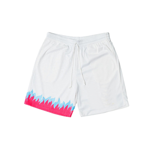White Unisex Basketball <b>Shorts</b> With Number 25 Print Elastic Waist Quick Dry <b>Polyester</b> Summer Sport Wear - Product Image 2