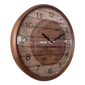 Reloj de pared de madera personalizado, reloj moderno y sencillo, reloj de pared silencioso, creativo y a la moda para el hogar. - Product Image 1