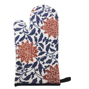 Sublimation Printed Oven Mitt Linen Blank Cotton Lining Silicone Surface Oven Glove Protective Heat Insulated <b>Kitchenware</b> White - Product Image 5