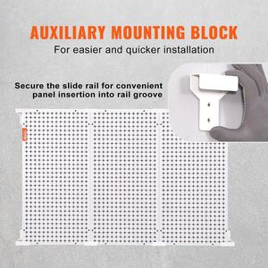 48 "x 32" 495LBS Organisateur Mural en Métal Pegboard 37PCS Kit de Rangement d'Outils pour Garage Entrepôt Comprend 3 Peg Boards Crochets Rangement - Product Image 6