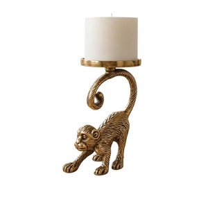 Candelabro de Metal Duradero para Decoración del Hogar, Diseño de Mono para Rituales Nocturnos - Product Image 2