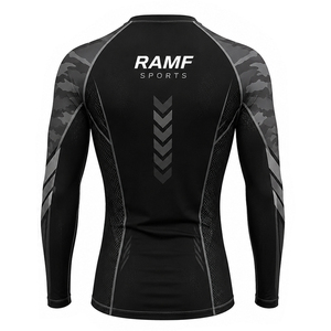 Camiseta de Compresión Personalizada para Hombre, para BJJ y MMA, Sin Gi, para Grappling, Sublimada, de Manga Larga, para Entrenamiento en Gimnasio, de Secado Rápido, Ropa Deportiva - Product Image 4