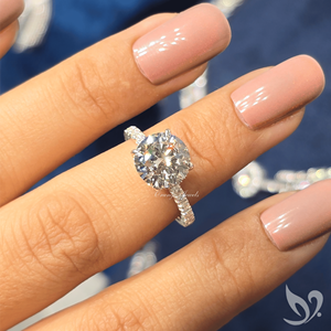 Anillo de Diamante Cultivado en Laboratorio de 3CT con Halo Oculto, Oro Sólido de 10K, Certificado IGI, para Aniversario - Product Image 5