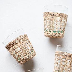 Verres à boire décoratifs avec support en jacinthe pour un service quotidien et une présentation de table moderne - Product Image 5