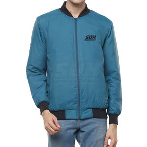 เสื้อแจ็คเก็ตบอมเบอร์ผู้ชายแบบมีโลโก้สั่งทำพิเศษ ระบายอากาศได้ดี เป็นมิตรกับสิ่งแวดล้อม คุณภาพสูง ไซส์ใหญ่ สวมใส่สบายสำหรับฤดูหนาว ผลิตในประเทศปากีสถาน - Product Image 6