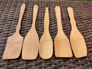 Juego de Cucharas de Cocina Ecológicas de Madera de Mango con Cucharas Medidoras, Cuchara para Café y Cuchara para Postre - Product Image 4