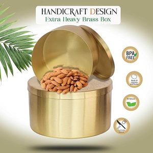 Best Quality Brass Container Affordable Price Elegant Storage <b>Jar</b> for Kitchen Dining Table and Food Storage - Product Image 2