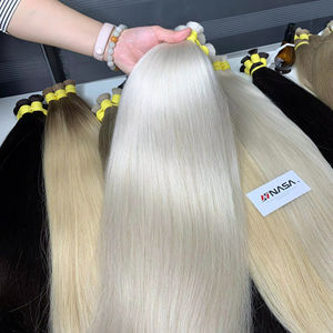 Extensiones de Cabello Liso Platino a Granel, Súper Doble Trama, 100% Cabello Vietnamita de Alta Calidad, Envío a Todo el Mundo, Precio de Fábrica - Product Image 1