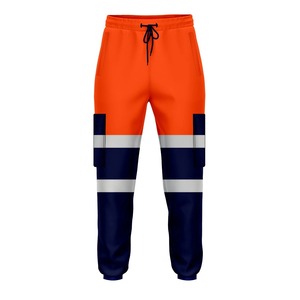 Pantalon de sécurité pour hommes, style tendance, réfléchissant, haute visibilité, imperméable, ignifuge, en polyester, logo personnalisable, plusieurs options - Product Image 6