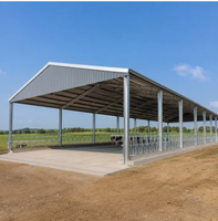Bâtiment préfabriqué en acier galvanisé à faible coût QCF192 pour élevage de volailles / abri pour vaches / abri pour moutons