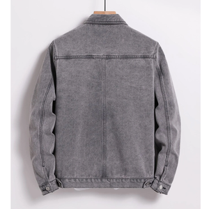 New Fashion Wholesale Plain <b>Men</b> <b>Denim</b> <b>Jackets</b> Wholesale Top Quality Jeans <b>Jackets</b> for Online Sale with Customized Colors - Product Image 2