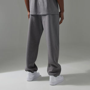 Pantalones de chándal de lona extragrandes y holgados para hombre, personalizados con logo, de peso pesado, estilo casual, lavados, para venta al por mayor de ropa urbana. - Product Image 5