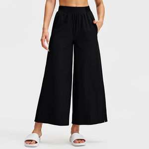 Pantalones de Vestir de Pierna Ancha para Mujer, Diseño Personalizado OEM ODM, Cintura Alta, Corte Holgado, Casuales, para Trabajo - Product Image 3