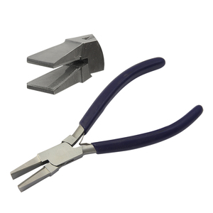 Pince à bec de canard avec mâchoires revêtues d'uréthane de 1,6 mm d'épaisseur, 165 mm, avec poignées en PVC à ressort, pour la coupe de circlips, pince à bijoux OEM - Product Image 1