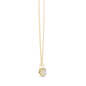 Necklace round brilliant cut <b>pendant</b> <b>solid</b> <b>gold</b> elegant fine jewelry minimalist everyday gift for women - Product Image 5