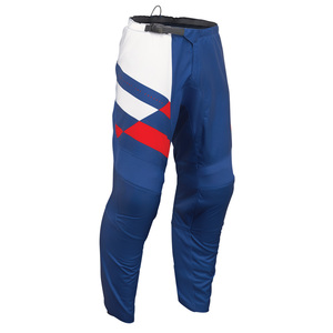 Custom <b>Mens</b> Motocross Pants Blue <b>White</b> Red Sublimation Print Quick Dry MX Racing <b>Trousers</b> Adult Size All Seasons - Product Image 1