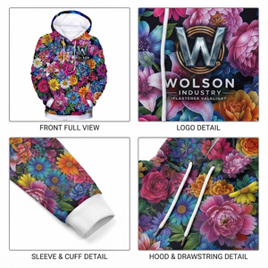 Modern All Over Print Sublimation <b>Hoodie</b> with Soft Fabric, Custom Design Options for Sports, Gym <b>Workouts</b> and Everyday Lifestyle - Product Image 5