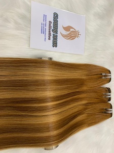 Extensiones de Cabello Liso Natural Color Piano 100% Humano, Trama de Cabello Sedoso Liso con Mechas Ombre, Cabello Vietnamita Virgen de Doble Trama - Product Image 2