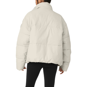 Top quality Women's Lightweight custom Street Puffer Jacket Full Zip Insulated Coat Relaxed Fit <b>Winter</b> Outerwear Zipper Pockets - Product Image 2