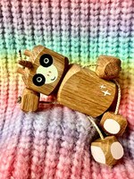 Sculpture de robot en bois écologique moderne de qualité supérieure, figurine décorative artisanale pour la décoration intérieure contemporaine