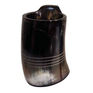 Traditional Viking Horn Mug 200ML to 1000ML Capacity 400ML <b>Drinkware</b> Horn Mug with Handle from Indian Supplier - Product Image 1