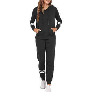 Ensemble de survêtement 2 pièces pour femme de qualité supérieure, manches longues, décontracté, tendance, séchage rapide, sweats à capuche et pantalons de jogging, tenues de sport pour femme - Product Image 6