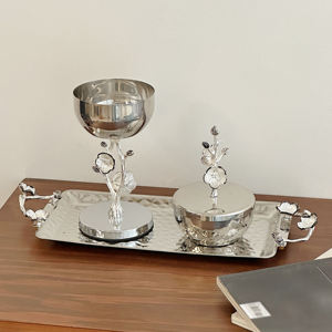 Juego de Quemadores de Incienso de Carbón Plateado de Gran Tamaño, Venta al Por Mayor de Fábrica, con Caja para Incienso de Acero Inoxidable - Product Image 4