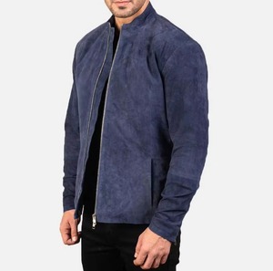 <b>Men's</b> Street Style Outerwear Suede <b>Jacket</b> Front Logo Lightweight Breathable Custom Zip-up Windbreaker Coat Wholesale Price - Product Image 6