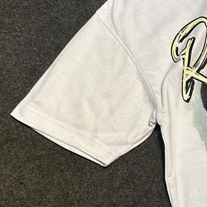 T-shirt blanc à manches courtes pour homme avec impression photo, col rond, coupe décontractée, en jersey de coton - Product Image 3