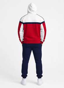 ONETEN APPARELS Conjunto Deportivo 2 en 1 con Capucha para Hombre, Color Negro y Blanco Sólido, Pantalones Deportivos Largos 100% Algodón - Product Image 4