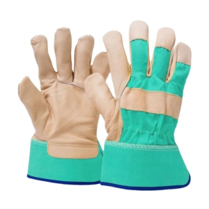 Gants de travail canadiens de qualité supérieure, résistants, en cuir de vachette grainé, avec dos en caoutchouc, protection industrielle des mains, utilisation domestique - Product Image 3