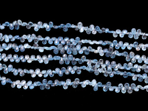 AAA+ Aquamarine 6x4mm Faceted Pear Briolette <b>Beads</b> Natural Multi Offiki Aquamarine Semiprecious Gemstone <b>Loose</b> <b>Beads</b> For Jewelry - Product Image 3