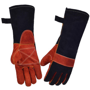 Welding <b>Gloves</b> Leather Heat Resistant Fire Custom Logo Welding <b>Gloves</b> Hand Protection Welding <b>Gloves</b> - Product Image 1