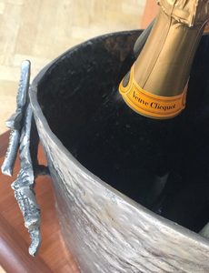 Cubetas para hielo y vino de aluminio fundido de primera calidad, ecológicas, plateadas, brillantes, pulidas, de gran tamaño, para bebidas, suministros para bares. - Product Image 5