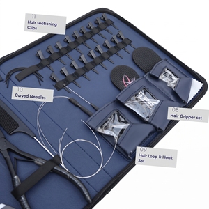 Juego de Herramientas Avanzadas para Extensiones de Cabello: Alicates de Crimpado para Micro Anillos, Alicates para Remover Anillos Nano, Alicates Selladores de Cinta, Cortador de Fusión, Peine y Clips - Product Image 3