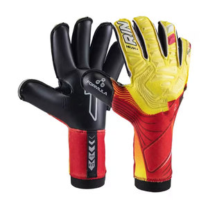ถุงมือผู้รักษาประตูฟุตบอล Econex Sports แบบเต็มนิ้ว สีเขียวนีออนน้ำเงิน พิมพ์ลายซิลค์สกรีน ระบายอากาศได้ดี กันลื่น ปิดด้วยเชือกผูก - Product Image 4