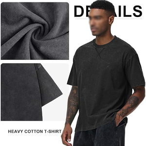 T-shirt en coton noir uni pour homme, manches courtes, col rond, coupe classique, jersey décontracté, couleur unie, design simple - Product Image 3