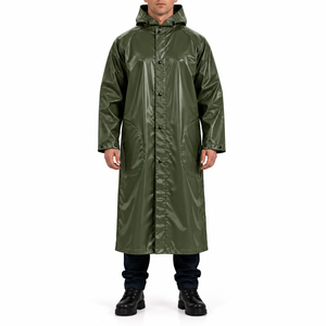 Impermeable Largo para Hombre, Chaqueta de Lluvia para Exteriores, Gabardina de Color Sólido, Impermeable Industrial Personalizado al por Mayor - Product Image 1