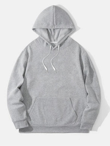 Sudadera con capucha de forro polar grueso de 400 g/m² para hombre, con logotipo personalizado, 100 % algodón, talla grande, con bolsillo, para invierno, en stock - Product Image 3