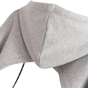 Sudadera con capucha de manga larga para mujer, talla grande, tejida, con cuello tipo hoodie, personalizable con logo, de alta calidad, para gimnasio. - Product Image 4