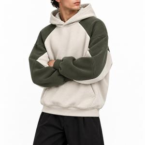 Sudadera con Capucha Oversize para Hombre, con Bolsillo Bordado, Manga Raglán, Algodón French Terry, Casual, Invierno, Transpirable, Holgada - Product Image 2