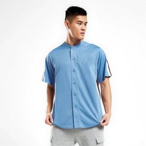 Camiseta de Béisbol para Hombre, con Botones, Logotipo del Equipo Personalizado, Estampado a Rayas, Ropa Deportiva, Talla Grande, Sin Mangas, Antibacteriana - Product Image 1
