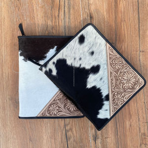 Portafolios Multifuncional de Cuero Genuino, Portafolios de Piel de Vaca con Cierre de Cremallera y Carpeta de Anillas, Tamaño A4, Nuevo - Product Image 3