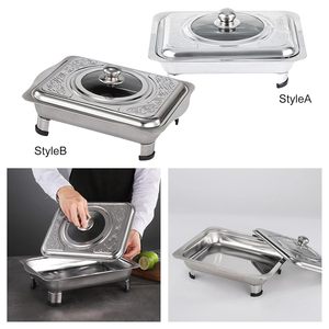 ถาดอุ่นอาหารสแตนเลสสตีลหรูหราทันสมัยพร้อมฝาปิดและถาดเสิร์ฟสำหรับงานเลี้ยงและห้องครัวในราคาที่ดีที่สุด - Product Image 6