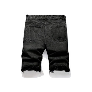 Shorts en jean vintage personnalisés pour hommes, style streetwear, fabriqués par Pure Jean's Denim, déchirés, AI-SH-31 - Product Image 2
