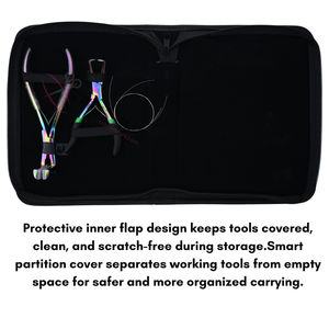 Kit Completo de Herramientas para Extensiones de Cabello Multicolor con Alicates de Microperlas, Aplicador de Cinta Adhesiva, Gancho de Enhebrado y Estuche Organizador - Product Image 5