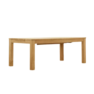 Mesa de Comedor Extensible Moderna para Exteriores, Madera de Teca Sólida, Extensión de Hoja Expandible, Ahorro de Espacio, Muebles de Jardín para Patio - Product Image 1