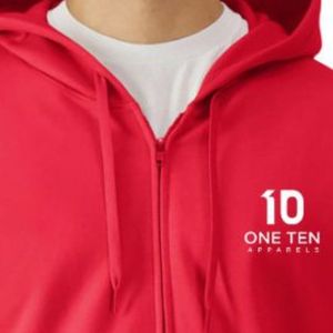 Sweat-shirt à capuche zippé intégral en polaire mi-lourde pour adulte, rouge, doux, chaud, décontracté, confortable, personnalisable, vente en gros pour moi - Product Image 6